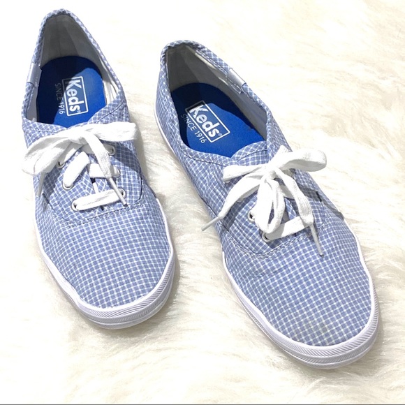 Keds - Pale Blue & White Plaid